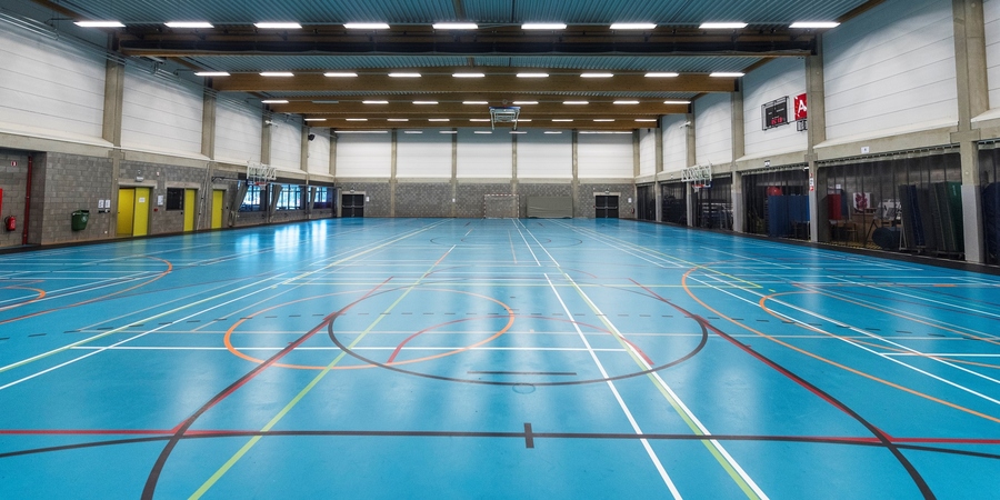 Binnenkant sporthal De Polder Binnenkant sporthal De Polder
